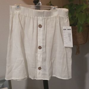 NWT White Cotton skirt M